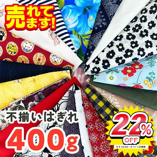 はぎれ 詰合せ 400g アソート 布 生地 バラエティ パック 無地 柄 カラフル ランダム 手芸 クラフト パッチワーク 趣味 工作 裁縫 製作 人形 マスコット 手作り【▲】送料無料/はぎれ詰合せ400gのサムネイル