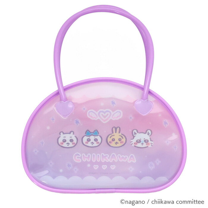【着後レビューでプレゼント】おでかけセット ちいかわ ハチワレ うさぎ モモンガ ポーチ ハンドバッグ ミラー 手鏡 ヘアブラシ クシ ブラシ 定形外郵便発送【△】/おでかけセットちいかわ
