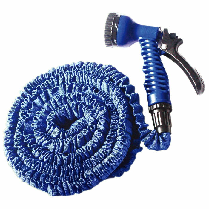 伸びるホース 3倍伸びる 伸縮 7種類の散水パターン ぐんぐん伸びる かさばらない ガーデニング 花の水..