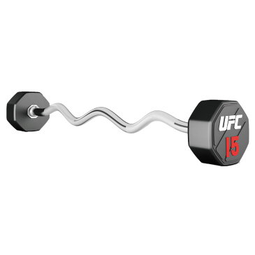 カールバーベル EZカール 重量挙げ パワーリフティング 筋トレ器具 ダンベル 10本セット UFC 総合格闘技 フリーウエイト トレーニング 業務用 家庭用 オフィシャル ufc-bcpu-8588 10kg-45kg