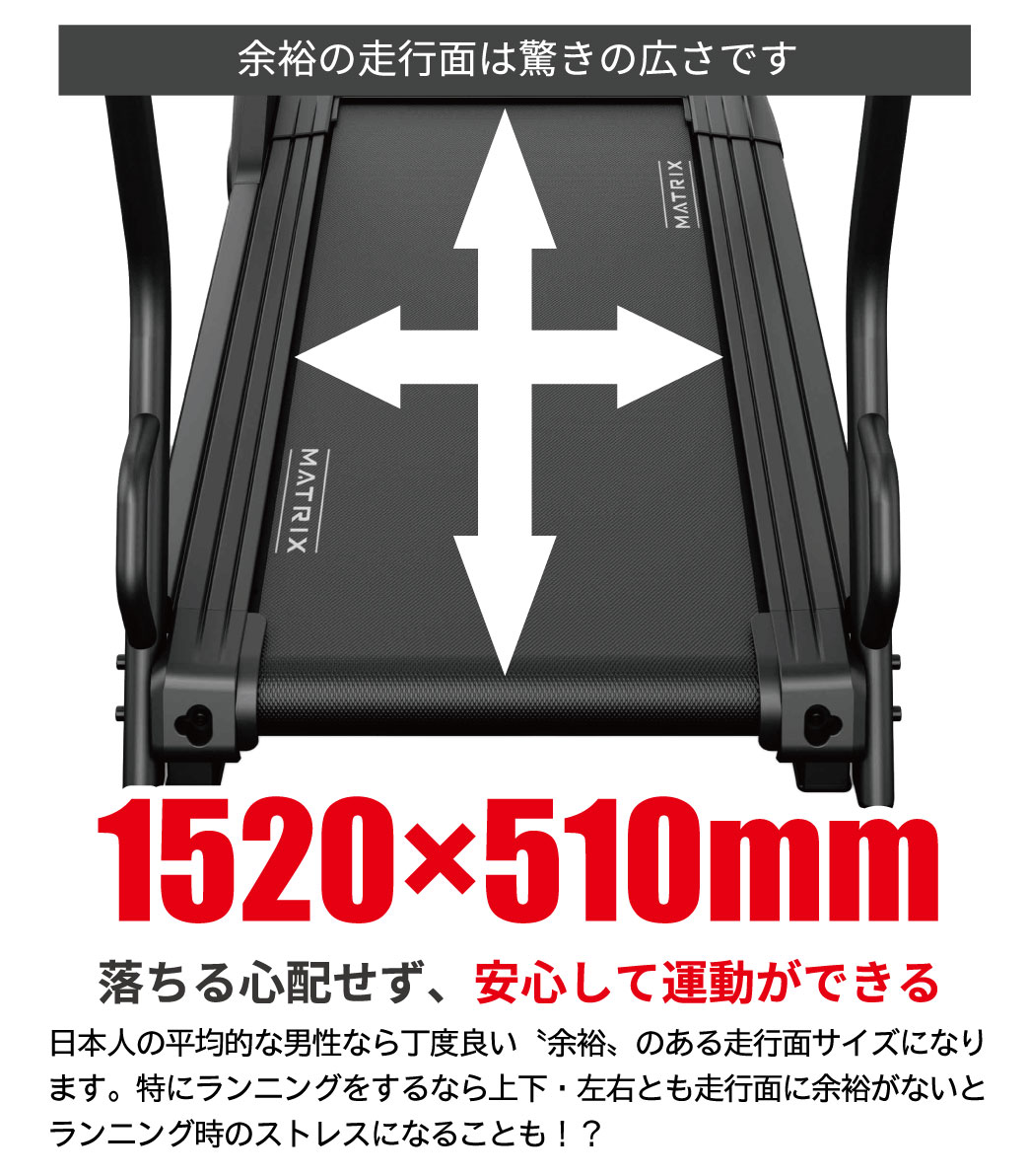 スプリントトレーニングに最適な広い走行面