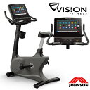フィットネスバイク U600E アップライトバイク 業務用 ジョンソンヘルステック トレーニングバイク エクササイズバイク VISION FITNESS ビジョ...