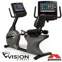 フィットネスバイク R600E リカンベントバイク 業務用 ジョンソンヘルステック エクササイズバイク VISION FITNESS ビジョン スポーツジム 背...