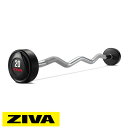 ラバーEZカールバーベル 5本セット 10kg-45kg EZバーベル ラバー材質 ZIVA ジーヴァ ダンベル トレーニング器具 パワーラック 筋トレ フリーウエイト トレーニングバー ウエイトトレーニング バーベル ベンチプレス ウエイトリフティング 2