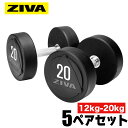【業務用】ダンベル DUMBBELL 10個 5ペアセット 12kg 14kg 16kg 18kg 20kg 12kg-20kg 鉄アレイ ウレタン材質 スチー...