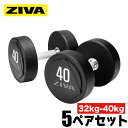 【業務用】ダンベル DUMBBELL 10個 5ペアセット 32kg 34kg 36kg 38kg 40kg 32kg-40kg 鉄アレイ ウレタン材質 スチー...