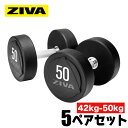 【業務用】ダンベル DUMBBELL 10個 5ペアセット 42kg 44kg 46kg 48kg 50kg 42kg-50kg 鉄アレイ ウレタン材質 スチー...