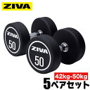 【業務用】ダンベル DUMBBELL 10個 5ペアセット 42kg 44kg 46kg 48kg 50kg 42kg-50kg 鉄アレイ ウレタン材質 ウエイ...