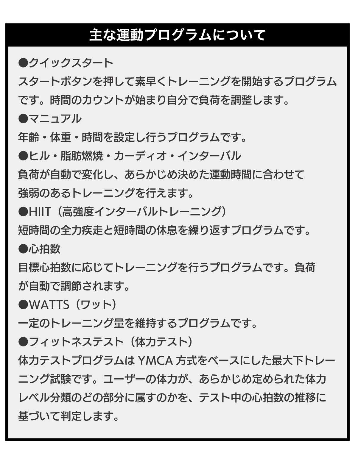 トレーニングプログラム