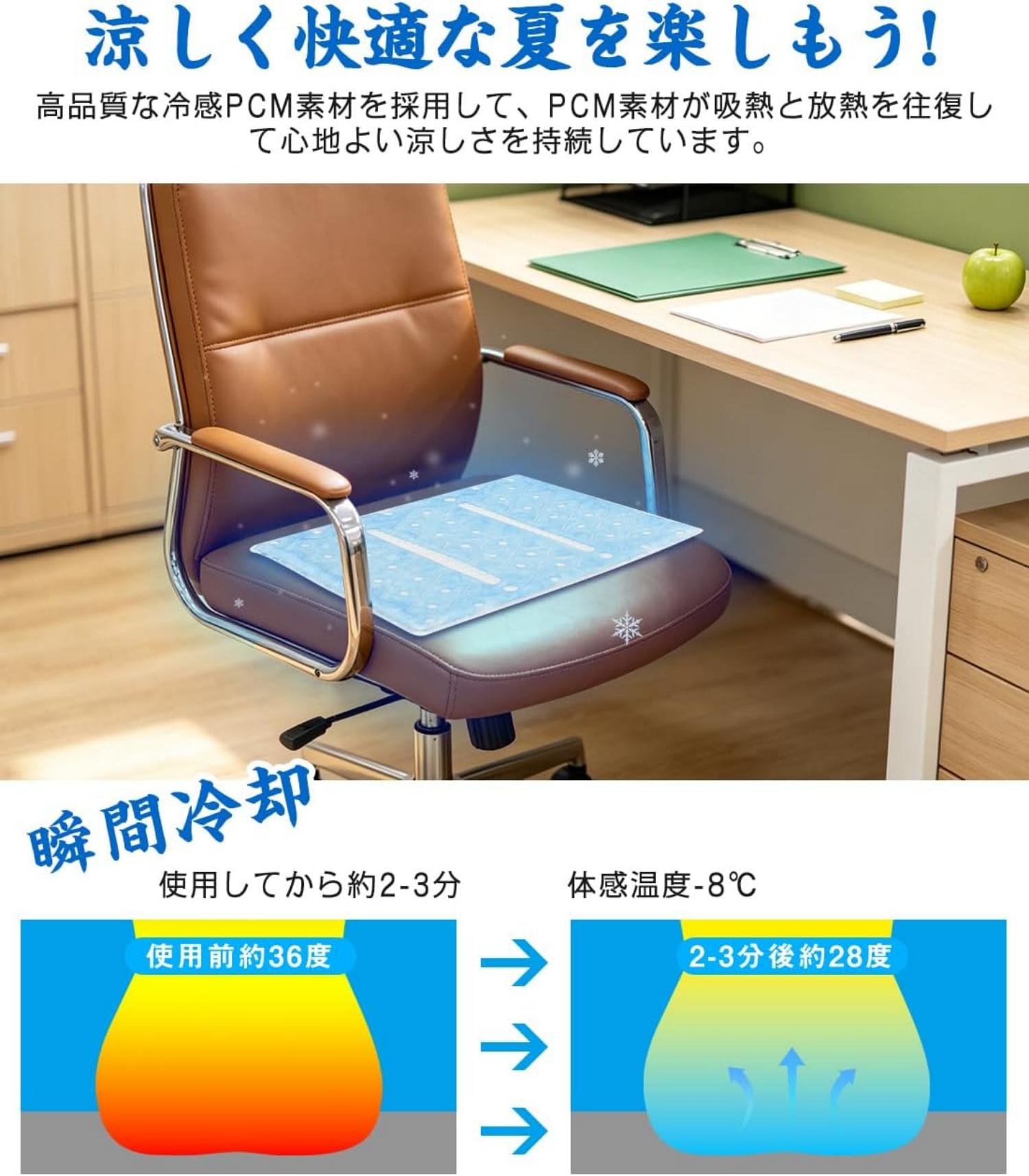 ポイント5倍 冷感マット 冷却マット 41×30cm PCM ggpt 2026新改良 28℃自然凍結 ア...