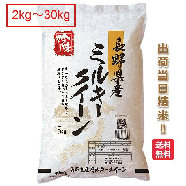 長野県 ミルキークイーン 米 2kg 5kg 1