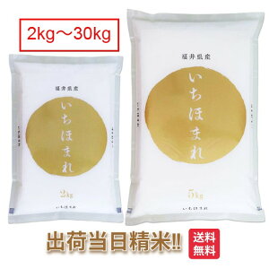 福井県 いちほまれ 特別栽培 米 2kg 5kg 10kg 15kg 20kg 25kg 30kg送料無料 令和5年 お米 白米