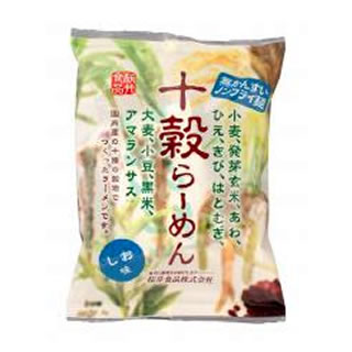 桜井 十穀らーめん・しお味 89g ノンフライ 雑穀 十穀 ラーメン 国産 国内産 黒米 小豆 発芽玄米 大麦 もちきび もちあわ うるちひえ アマランサス はとむぎ 無添加 無かんすい 化学調味料不使用 遺伝子組み替え原料不使用 インスタント 塩 袋 麺 1