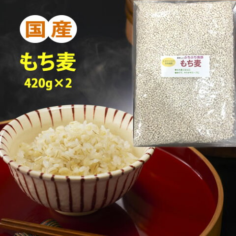 もち麦 国産 420g×2(840g) メール便送料無料 雑穀米 大麦 麦飯 麦ごはん 食物繊維