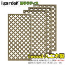 アイウッド 格子ラティス 人工木製 H175cmxW90cm 4枚セット ダークブラウン 樹脂製 腐らない 色あせない 目隠しフェンス 日除け 外構資材 10年...