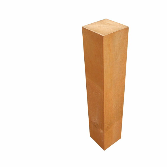 天然木製 打込棒 296mm×60mm角 ラティス柱施工補助|埋込み金具をハンマーで打ち込む際にご使用ください。 庭活