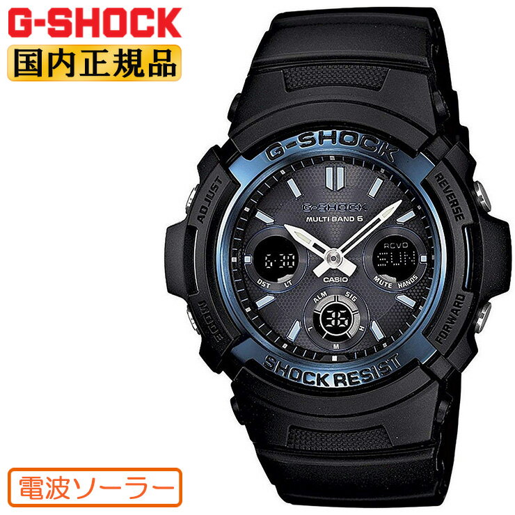 G-SHOCK Gショック 電波 ソーラー AWG-M100A-1AJF ブラック＆ブルー カシオ 電波時計 デジタル×アナログ 青 黒 メンズ 腕時計 （AWGM100A1AJF）【あす楽】