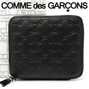 コムデギャルソン 二つ折り財布 COMME des GARCONS コンパクト財布 レディース メンズ ブラック SA210EB EMBOSSED BLACK 【あす楽】【送料無料】【着後レビューを書いて500円クーポン】【クリスマスプレゼント Xmas】