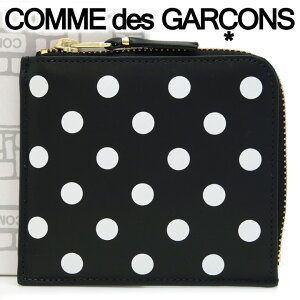 コムデギャルソン 財布 コンパクト ミニ財布 コインケース COMME des GARCONS レディース メンズ ブラック 水玉 ドット SA3100PD POLKA DOTS PRINTED BLACK 【あす楽】【母の日 誕生日 お祝い プレゼント ギフト】