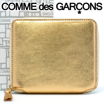 コムデギャルソン 二つ折り財布 COMME des GARCONS コンパクト財布 レディース メンズ ゴールド SA2100G GOLD 【あす楽】【送料無料】