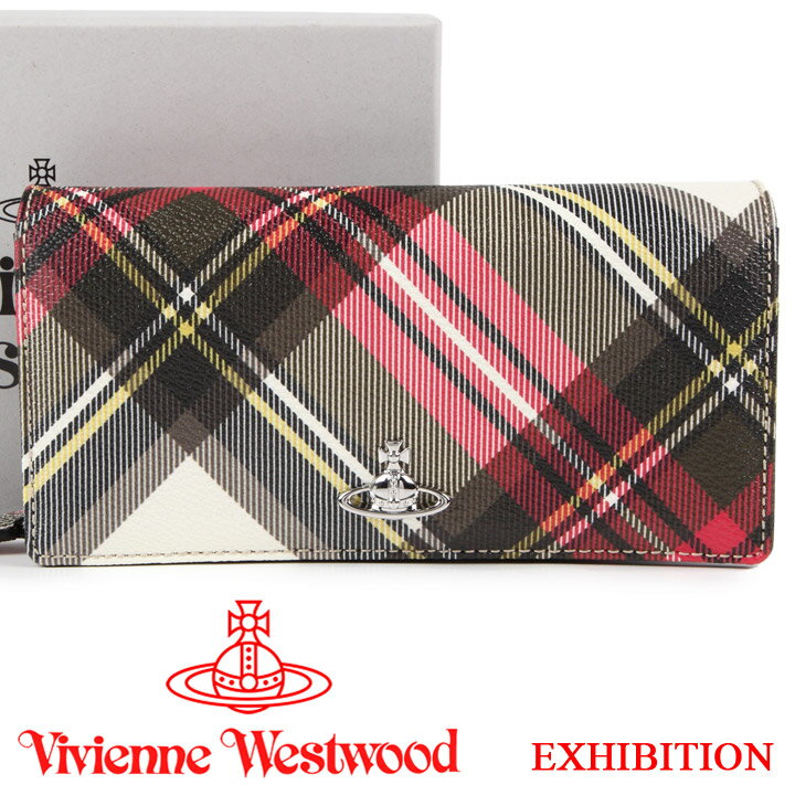 ヴィヴィアンウエストウッド 財布 ヴィヴィアン Vivienne Westwood フラップ長財布 チェック レディース メンズ 51060048 EXHIBITION 【あす楽】【送料無料】