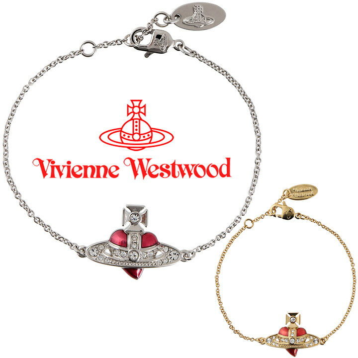 ヴィヴィアンウエストウッド ブレスレット 【2023年秋冬新作】レディース Vivienne Westwood ディアマンテハートブレスレット 6102021T 選べる2色 【あす楽】【父の日 誕生日 お祝い プレゼント ギフト】