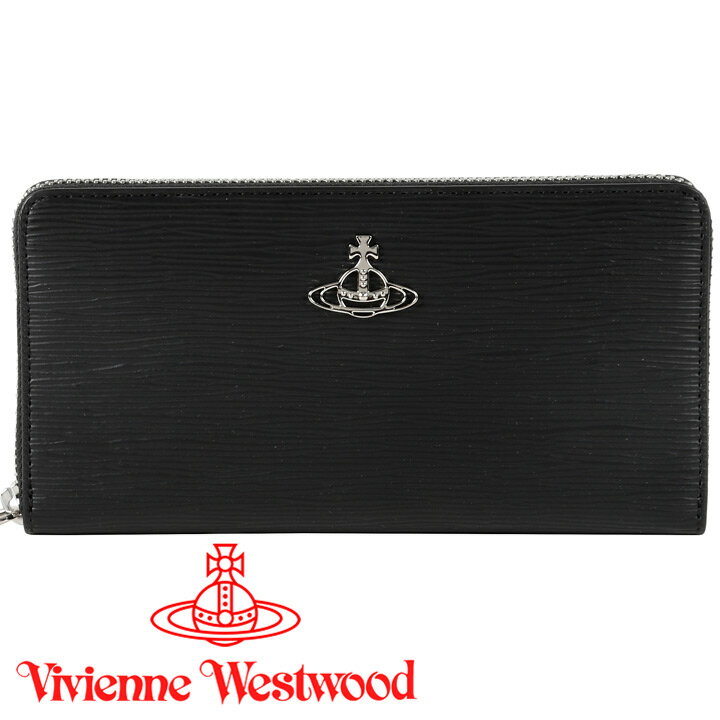 【訳あり■箱つぶれ】 ヴィヴィアンウエストウッド 財布 ヴィヴィアン Vivienne Westwood ラウンドファスナー長財布 レディース メンズ ブラック 51050022 VEGAN PAGLIA BLACK 【あす楽】