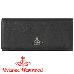 󥦥ȥå   Vivienne Westwood Ĺ ǥ  ֥å 51120005 SAFFIANO BLACK ڤڡۡ  ˤ ץ쥼 եȡ