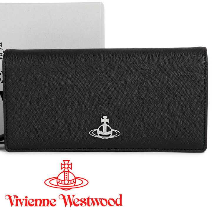 ヴィヴィアンウエストウッド 財布 ヴィヴィアン Vivienne Westwood 長財布 レディース メンズ ブラック 51060025 BIOGREEN SAFFIANO BLACK 【あす楽】【父の日 誕生日 お祝い プレゼント ギフト】