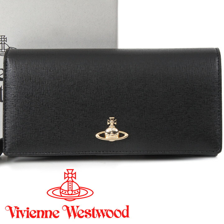 ヴィヴィアンウエストウッド 財布 ヴィヴィアン Vivienne Westwood 長財布 メンズ レディース ブラック 51060025 SAFFIANO BLACK 【あす楽】【父の日 誕生日 お祝い プレゼント ギフト】