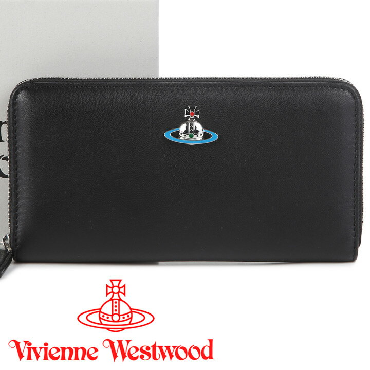 ヴィヴィアンウエストウッド 財布 ヴィヴィアン Vivienne Westwood ラウンドファスナー長財布 レディース メンズ ブラック 51050023 NAPPA BLACK 【あす楽】【父の日 誕生日 お祝い プレゼント ギフト】