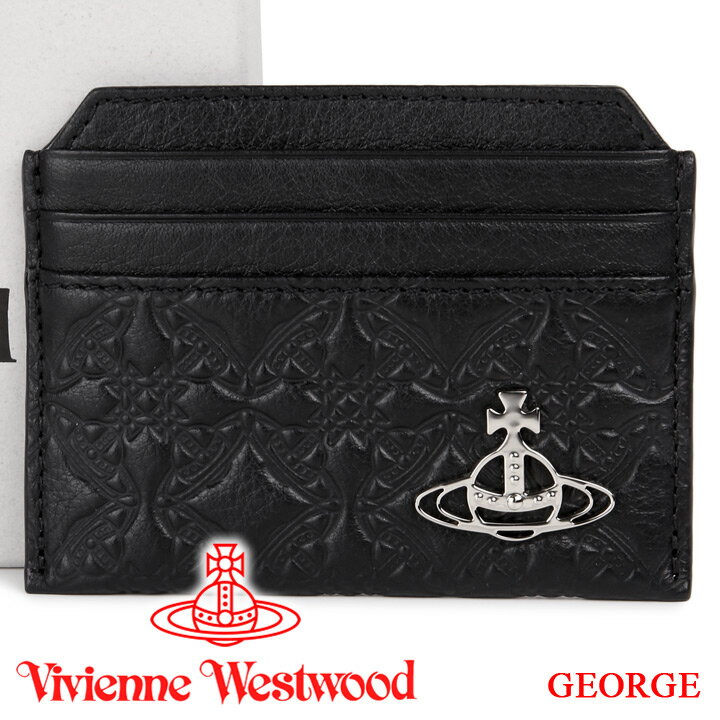 ヴィヴィアンウエストウッド ICカードケース パスケース Vivienne Westwood ヴィヴィアン メンズ レディース ブラック 51110022 GEORGE BLACK 【あす楽】 【クリスマス 誕生日 プレゼント ギフト】