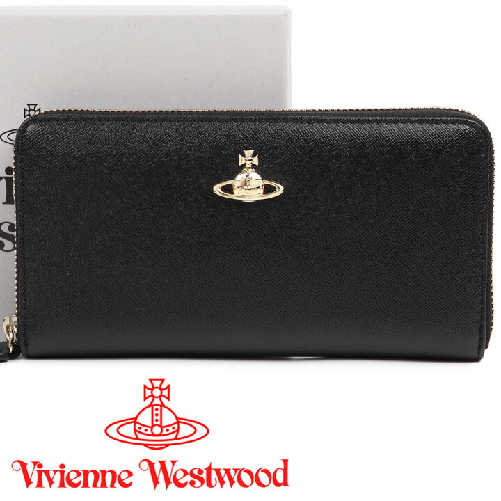 ヴィヴィアンウエストウッド 長財布（レディース） ヴィヴィアンウエストウッド 財布 Vivienne Westwood ラウンドファスナー長財布 レディース メンズ ブラック VICTORIA 51050023 42106 N402 BLACK 【あす楽】【父の日 誕生日 お祝い プレゼント ギフト】