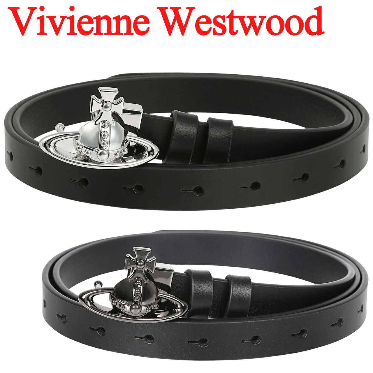 Vivian Westwood - ヴィヴィアンウエストウッド ベルト スモールオーブバックルベルト 男女兼用 レディース メンズ Vivienne Westwood ブラック 選べる2色 (VW4226 VW4228) 【在庫あり】【誕生日 お祝い プレゼント ギフト】