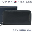 トミーヒルフィガー 長財布 TOMMY HILFIGER ラウンドファスナー財布 メンズ ブラック 31TL190009-001 BLACK 【あす楽】【入学祝い 誕生日 お祝い プレゼント ギフト】