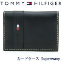 トミーヒルフィガー カードケース TOMMY HILFIGER カード入れ 名刺入れ メンズ Superwaxy ブラック 31TL200011-001 BLA...