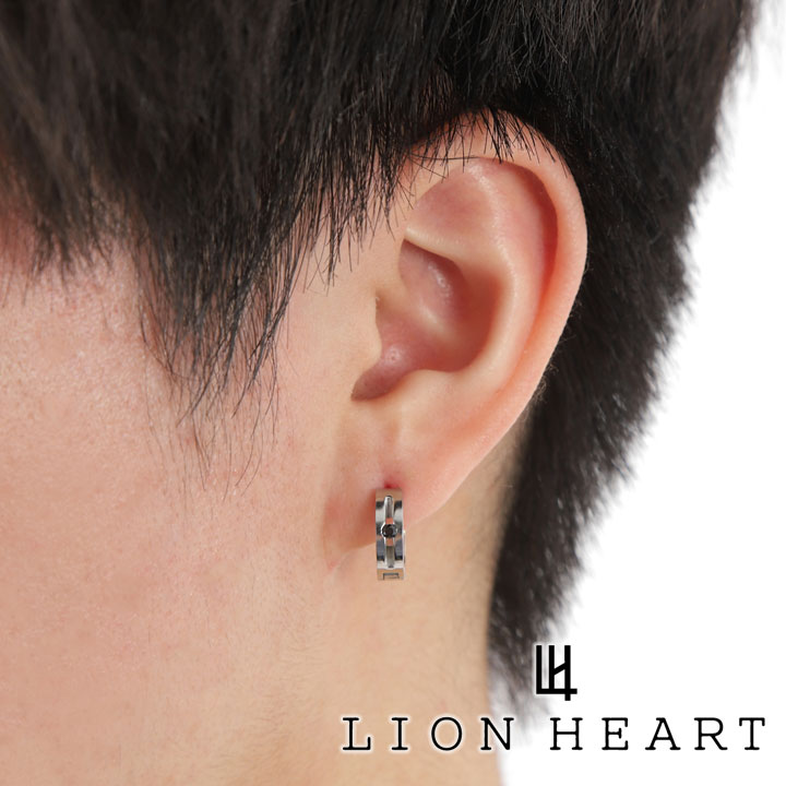 ライオンハート ライオンハート ピアス 片耳 メンズ 男性用 シングル フープピアス LION HEART LHMP001NS 【あす楽】 【父の日 誕生日 お祝い プレゼント ギフト】