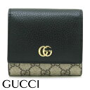 グッチ 財布（メンズ） グッチ 財布 GUCCI 二つ折り財布 スモールウォレット キャンバス GGマーモント ブラック メンズ レディース 598587-17WAG-1283 【あす楽】【母の日 誕生日 お祝い プレゼント ギフト】