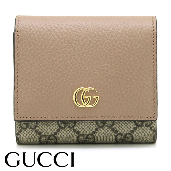 グッチ 財布 GUCCI 二つ折り財布 スモールウォレット キャンバス GGマーモント ダスティピンク レディース 598587-17WAG-5788 【お取り寄せ】【誕生日 お祝い プレゼント ギフト 贈り物】