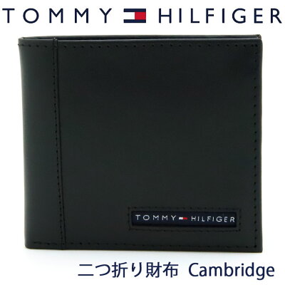 トミーヒルフィガー 二つ折り財布 TOMMY HILFIGER 財布 メンズ ブラック 31TL25X023 BLACK 【あす楽】【誕生日 お祝い プレゼント ギフト 贈り物】