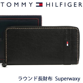 トミーヒルフィガー 長財布 TOMMY HILFIGER トミー 財布 メンズ ブラック ラウンドファスナー 31TL13X023 BLACK 【あす楽】 【母の日 誕生日 お祝い プレゼント ギフト】