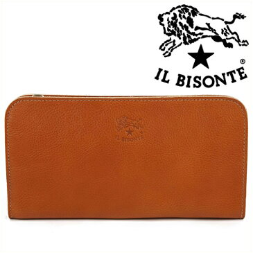 イルビゾンテ 長財布 IL BISONTE L字ファスナー財布 本革 レディース メンズ キャメル（ヤキヌメ） C0909 145 【お取り寄せ】【送料無料】