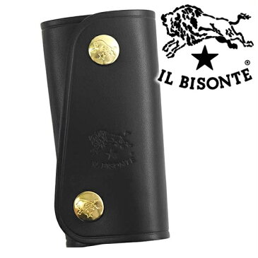 イルビゾンテ 4連キーケース IL BISONTE キーホルダー レディース メンズ 本革 ブラック SKH011 PG0001 BK109（C0378 135） 【あす楽】 【誕生日 お祝い プレゼント ギフト】