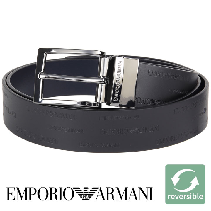 【クーポン配布中】 エンポリオアルマーニ メンズベルト リバーシブル EMPORIO ARMANI ベルト メンズ ..