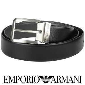 エンポリオアルマーニ メンズベルト リバーシブル EMPORIO ARMANI ベルト メンズ ブラック グレー Y4S298 YLQ6E 81972 【あす楽】 【ホワイトデー 誕生日 プレゼント ギフト】