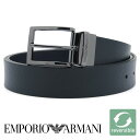 エンポリオ アルマーニ ビジネスベルト メンズ エンポリオアルマーニ メンズベルト リバーシブル EMPORIO ARMANI ベルト メンズ ブルー ダークネイビー Y4S195 YLO8J 88256 【あす楽】【母の日 誕生日 お祝い プレゼント ギフト】