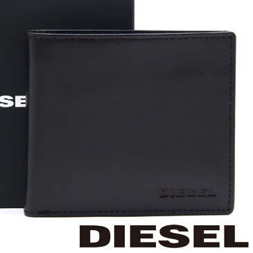 【限定ポイントアップ】 ディーゼル 二つ折り財布 DIESEL 財布 メンズ レザー ブラック X06751 PR013 T8013 【あす楽】 【送料無料】