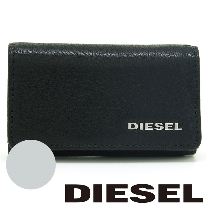 ★39ショップ買いまわり★週末限定OFFクーポン♪ ディーゼル 6連キーケース DIESEL キーホルダー メンズ ブラック ライトグレー レザー X06640 P3043 H0999【あす楽】【誕生日 お祝い プレゼント ギフト】