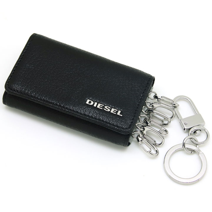 ★39ショップ買いまわり★週末限定OFFクーポン♪ ディーゼル 6連キーケース DIESEL キーホルダー メンズ ブラック ライトグレー レザー X06640 P3043 H0999【あす楽】【誕生日 お祝い プレゼント ギフト】