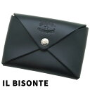 イルビゾンテ カードケース 名刺入れ IL BISONTE カード入れ 本革 ブラック シルバー金具 SCC031 PG0001 BK109N（C0854 135N） 【あす楽】 【母の日 誕生日 お祝い プレゼント ギフト】